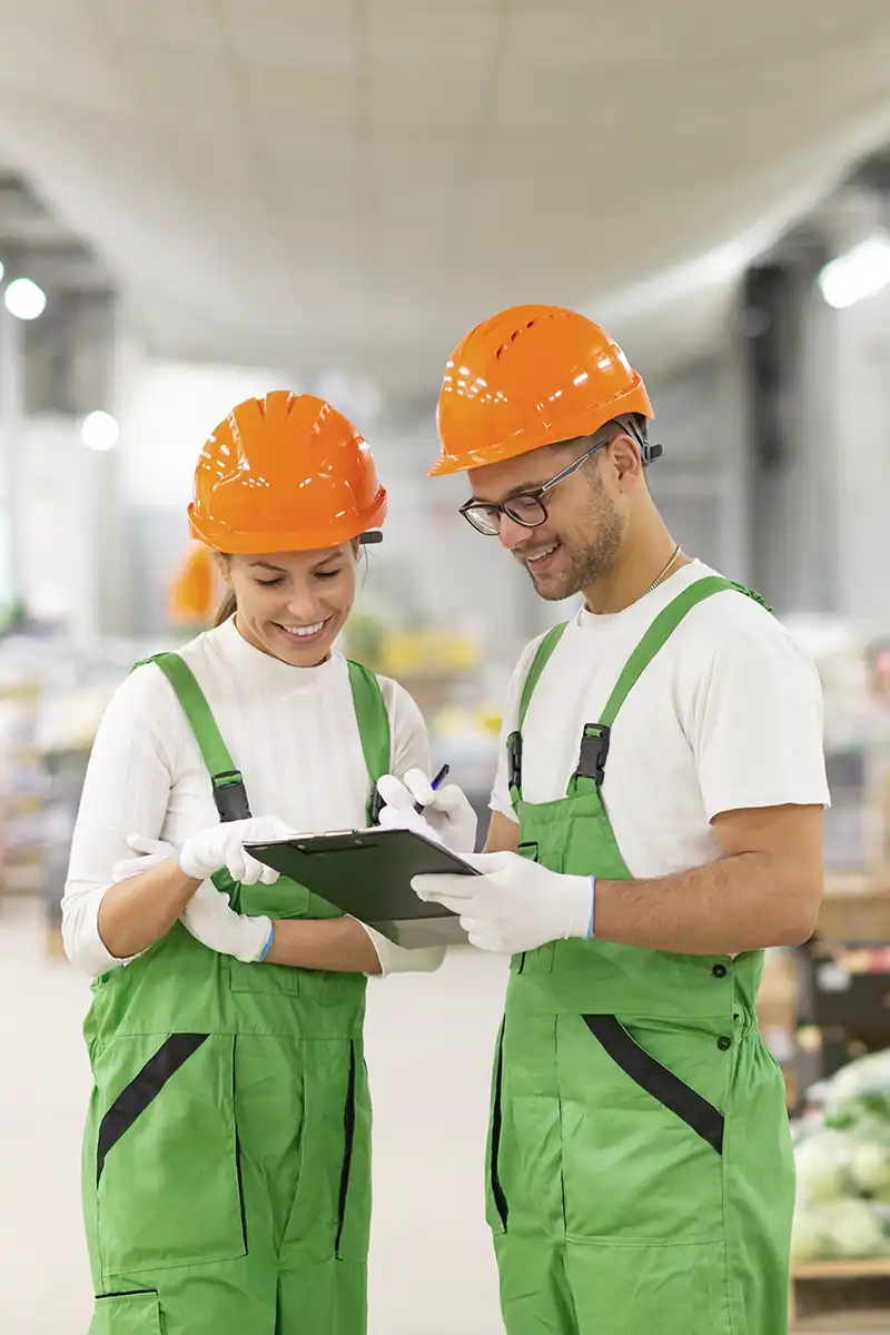 Ingenieros en entorno industrial representando alcance sectorial operativo
