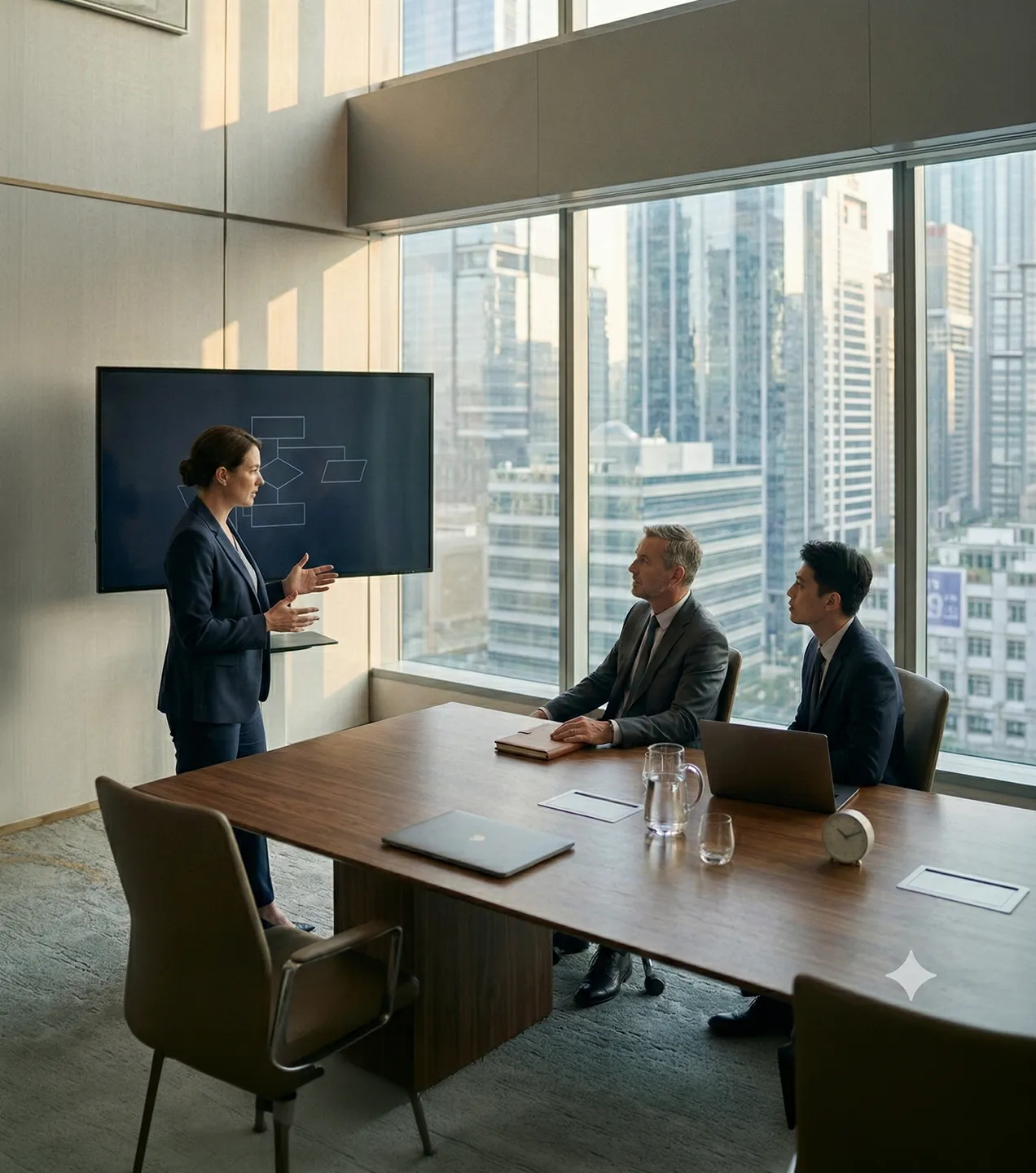 Corporate meeting representing strategic evaluation and execution protocol
