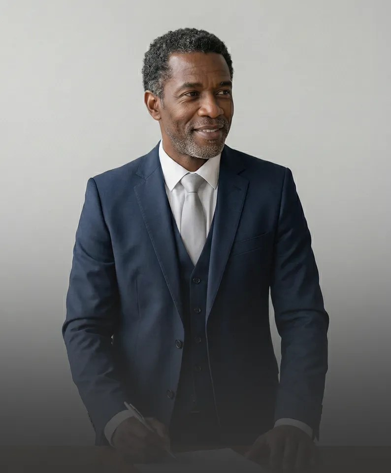 Ejecutivo en perfil representativo del índice de asociados de REGIUS
