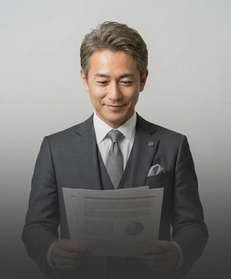 Ejecutivo en perfil representativo del índice de asociados de REGIUS