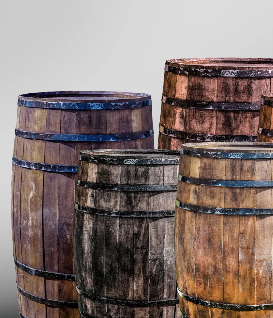 Barriles de tequila representando caso tipo en sector agroalimentario estratégico
