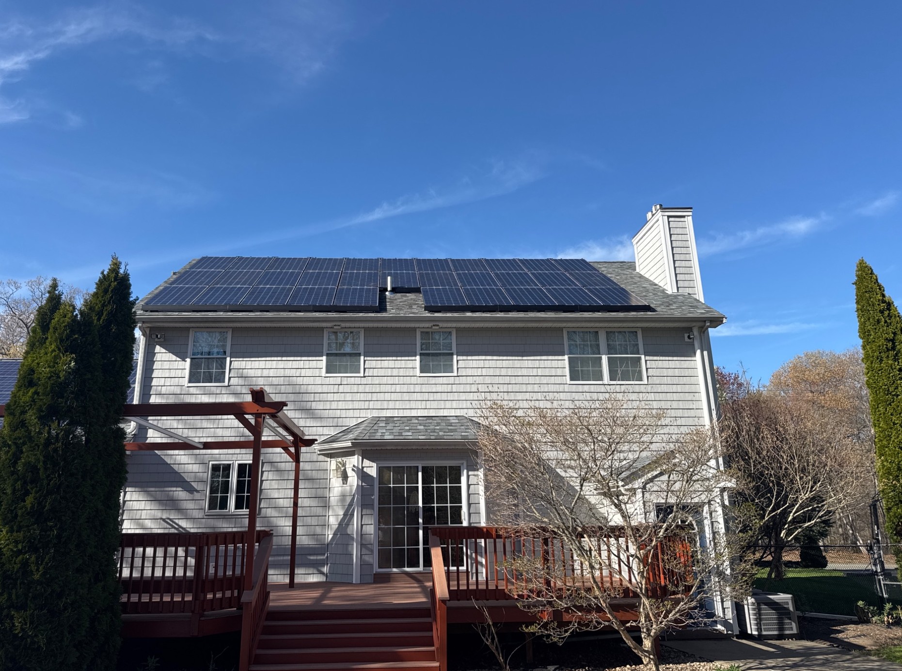 Completed solar panel reinstallation on a New England home by Heliotek