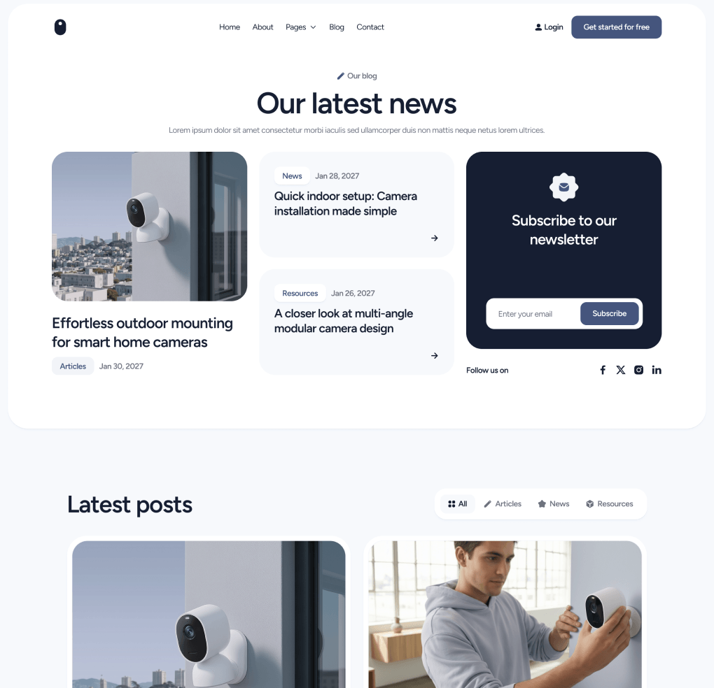Blog V1 Page - VisionIO - Webflow Templates | BRIX Templates