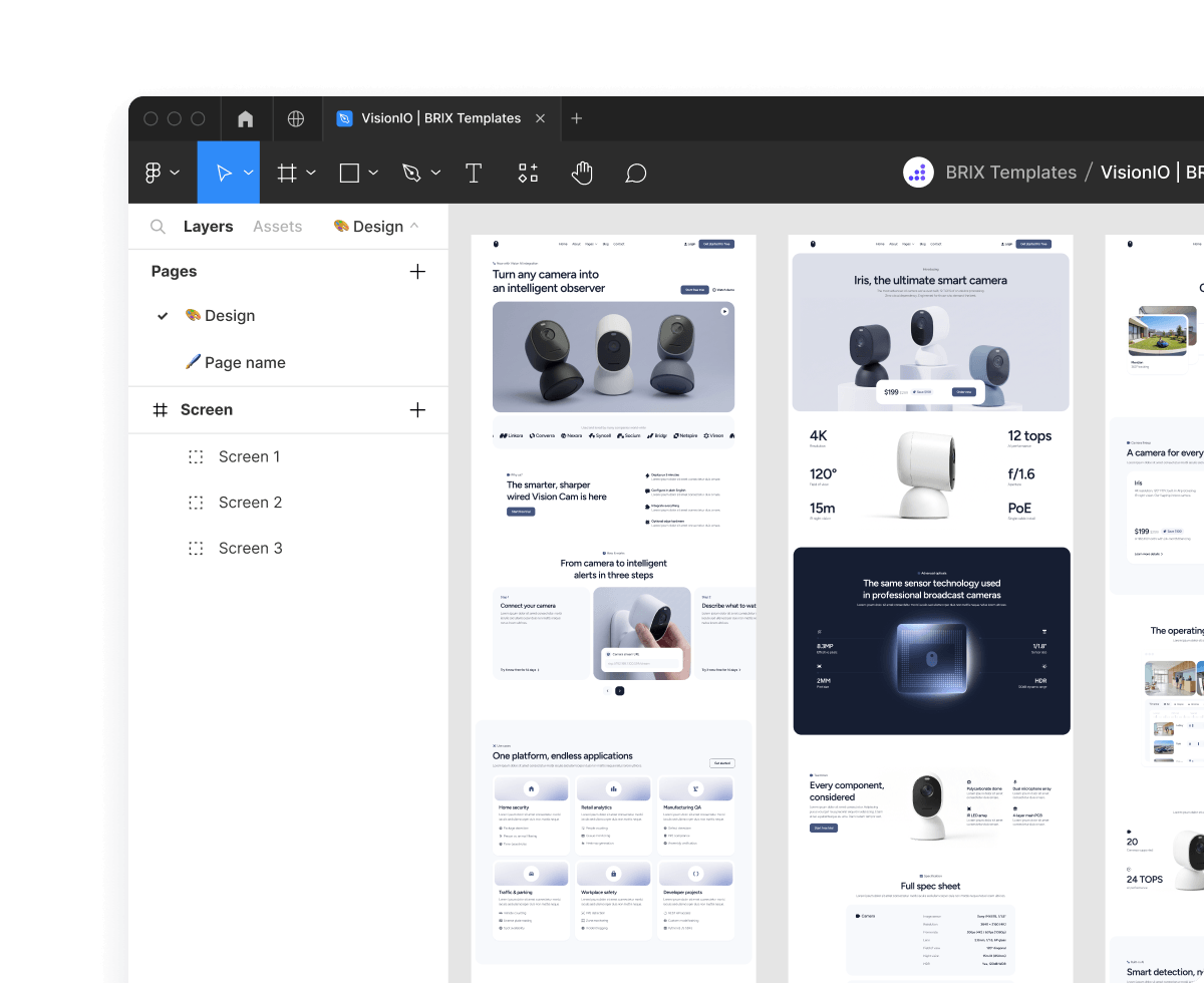 Figma File Included - VisionIO - Webflow Templates | BRIX Templates