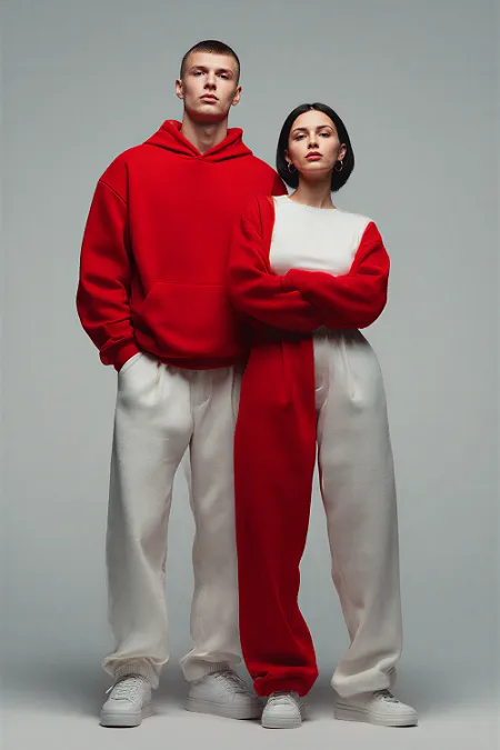 Man and woman standing together