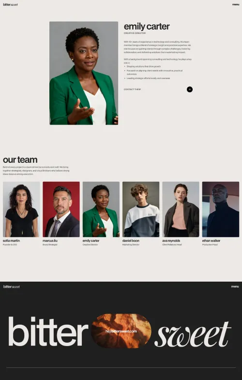 Template page screenshot