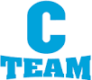 Blue letter C above the word TEAM in blue uppercase letters.