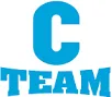 Blue letter C above the word TEAM in blue uppercase letters.
