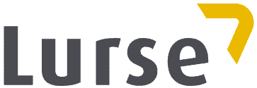 Logo of Lurse with bold dark letters on a yellow background.