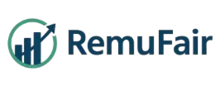 Logo RemuFair avec un graphique à barres ascendantes stylisé bleu et vert à l'intérieur d'un cercle