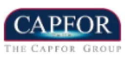 Logo du groupe Capfor, avec un fond bleu marine et un texte blanc.