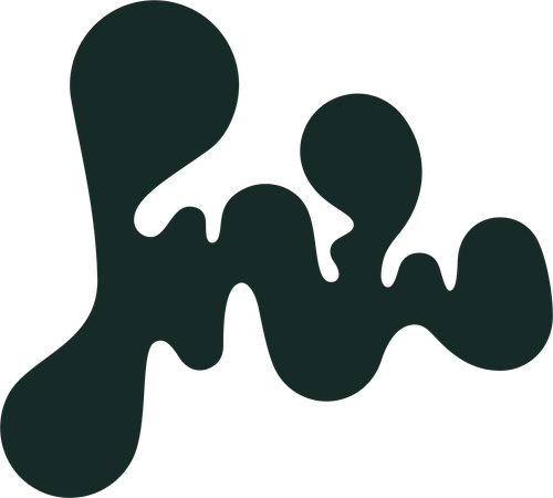 Abstract black blob shape with rounded irregular curves on a transparent background.