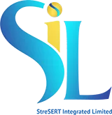 Blue and yellow stylized letters S and I forming a logo.