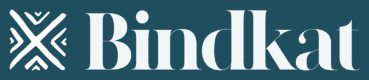 Logo Bindkat avec un symbole graphique à gauche du texte.