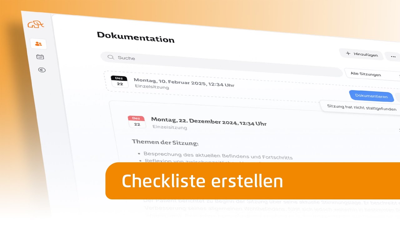 Checklisten in der Dokumentation erstellen