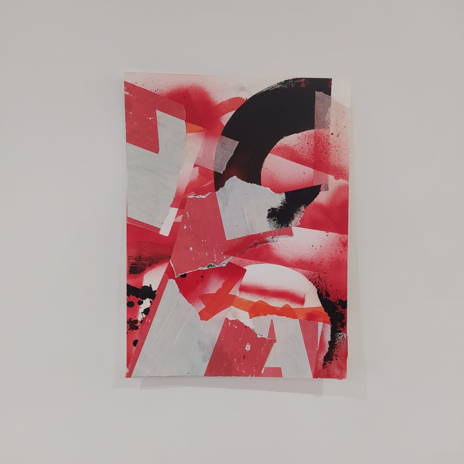 Collage abstrait A3 JZatoichi. Mélange de lettering, couleurs vives et textures papier. Œuvre unique, expédition rapide.Format 297 × 420 mm (soit 29,7 × 42 cm)