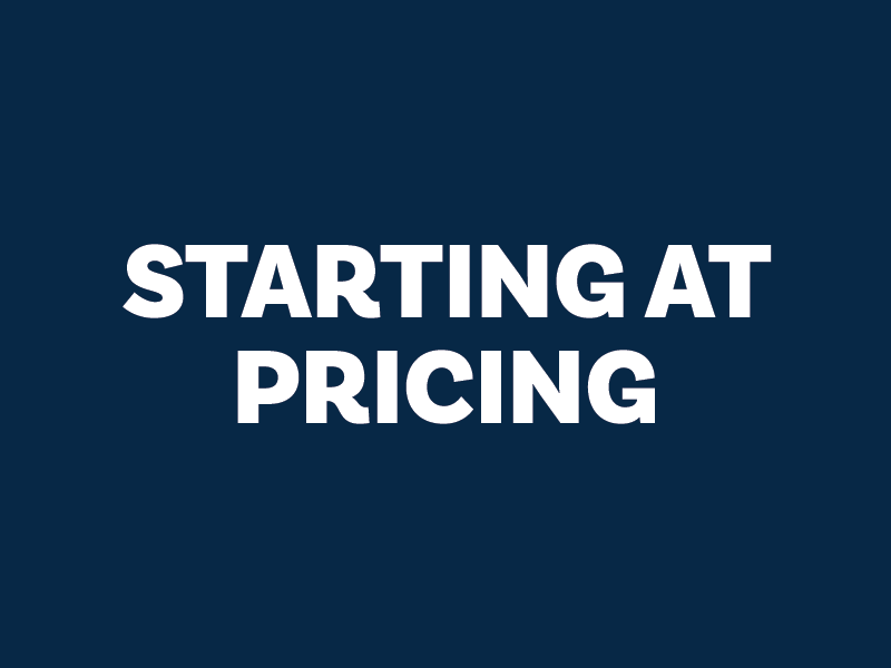 Starting at pricing
