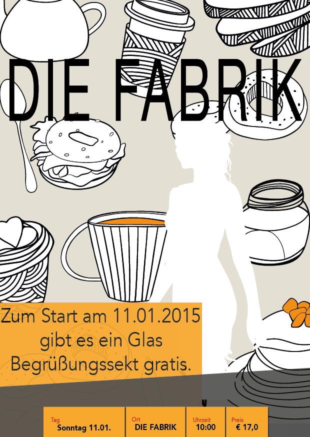 Flyer Brunch Fabrik – feinedesign