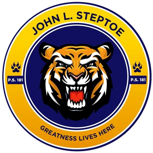 John L Steptoe PS 181 school logo with tiger mascot