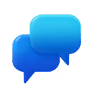 Blue square button with a play icon in the center.