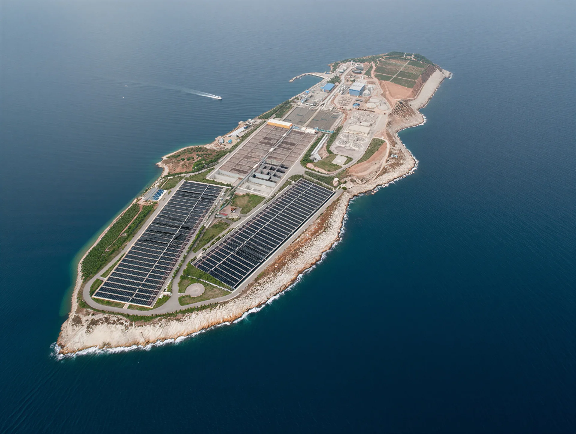 Athén legfőbb szennyvíztisztító telepe Psyttaleia szigetén