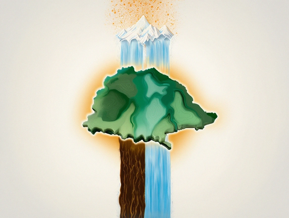 Hegyek, Kárpát-medence, vizek illusztráció