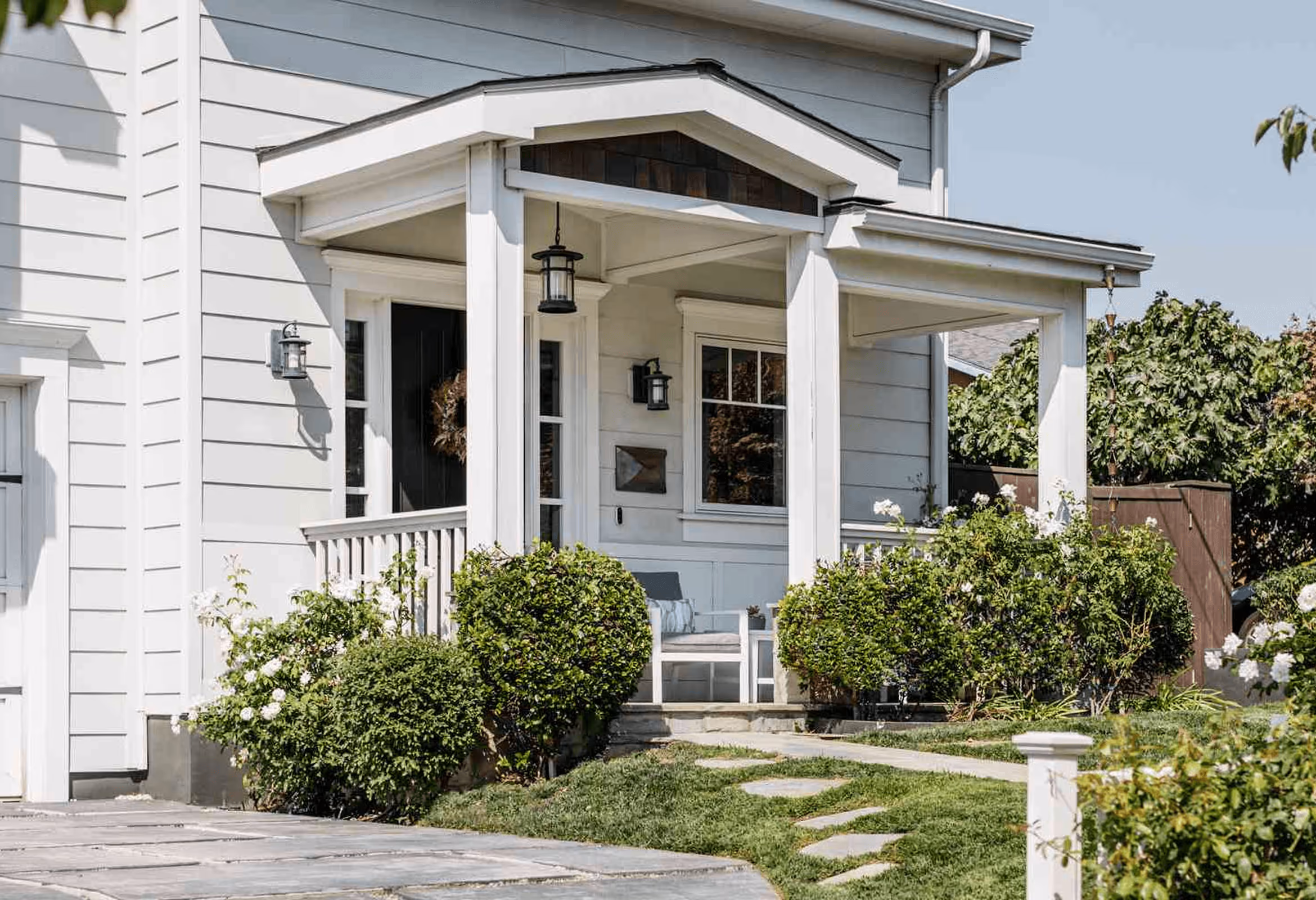 Deck and porch remodeling Chicago suburbs - covered front porch with columns