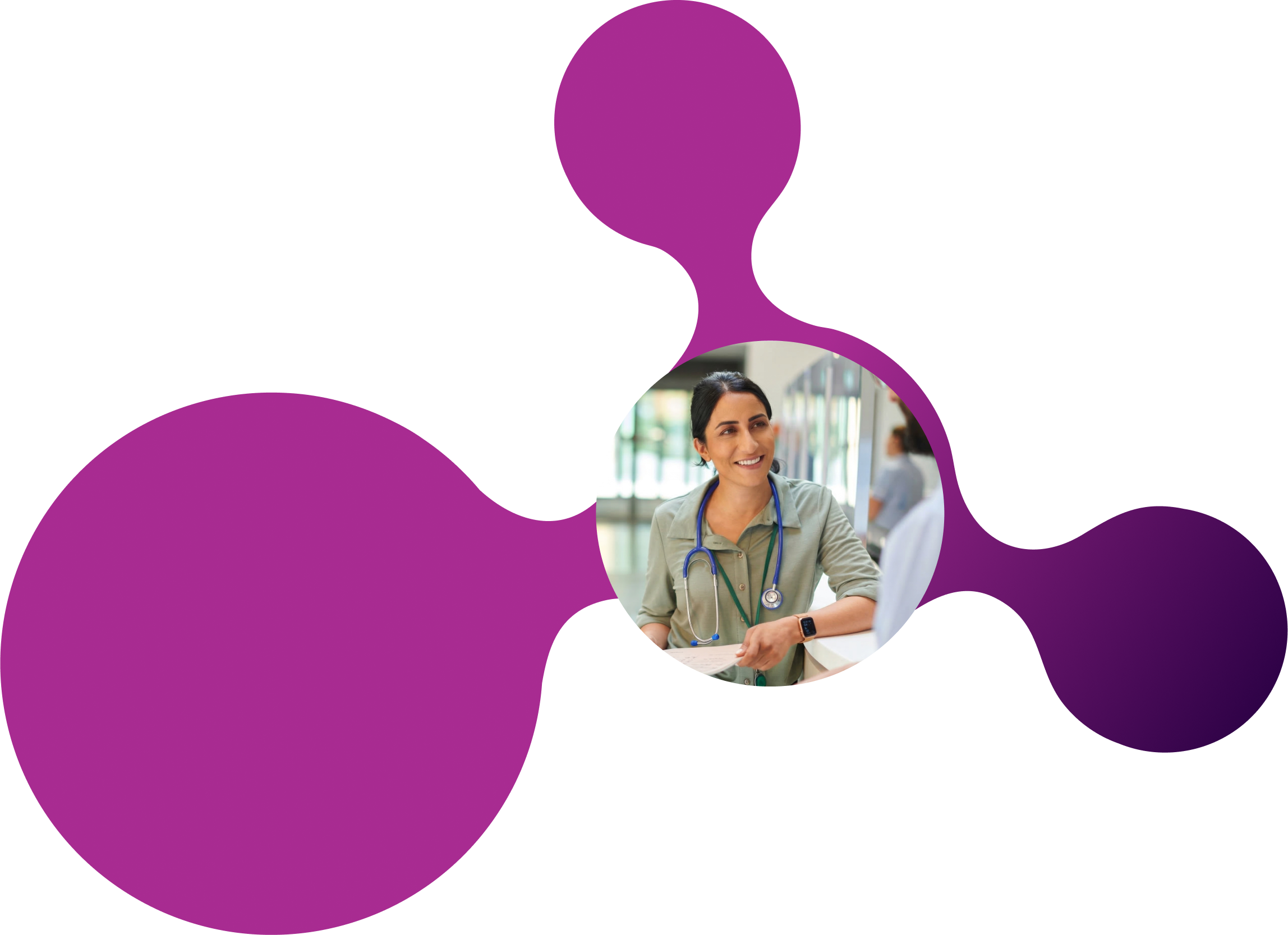 Healthcare professional with Axsome OnMySide support