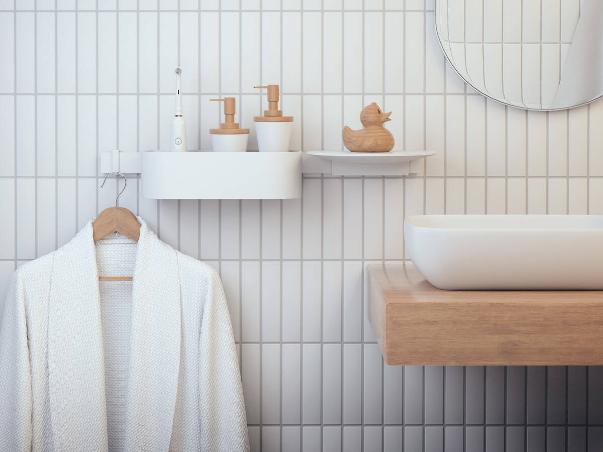 White Bathroom accessories Hansgrohe WallStoris