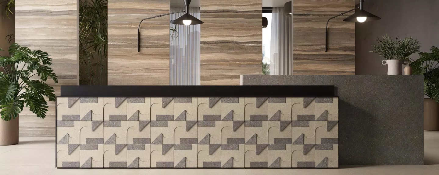 Countertop with tile from Florim, collection Compatta