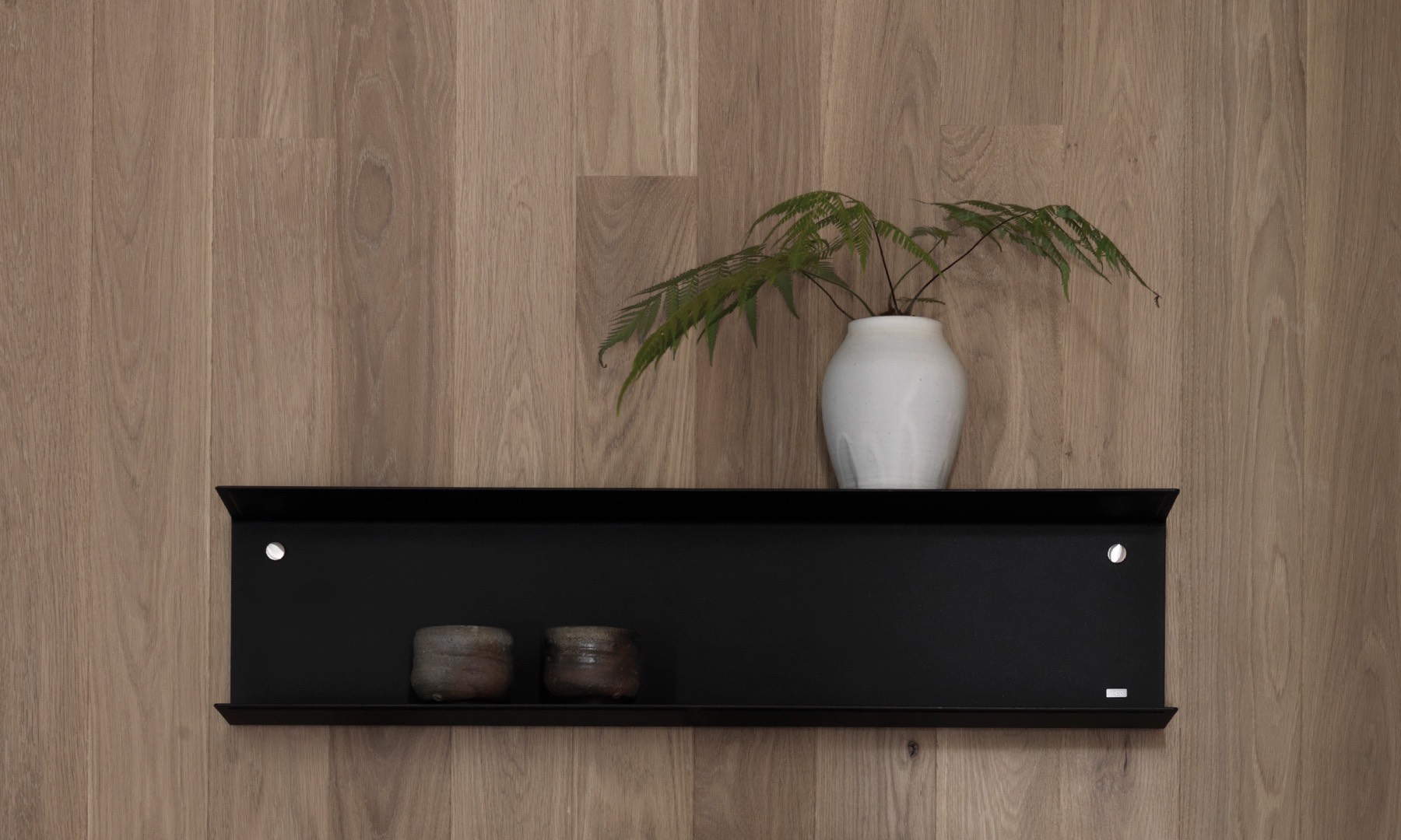 Wide shelf in black from Vipp