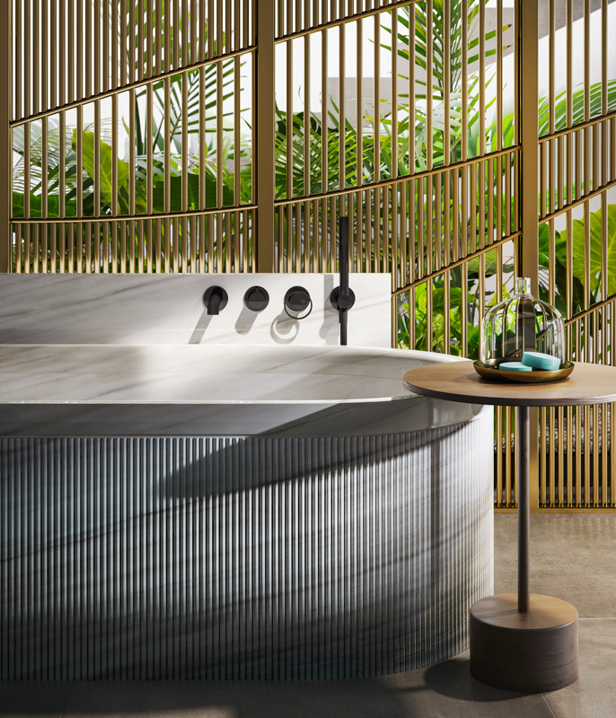 Bathtub tap from Gessi, collection Anello