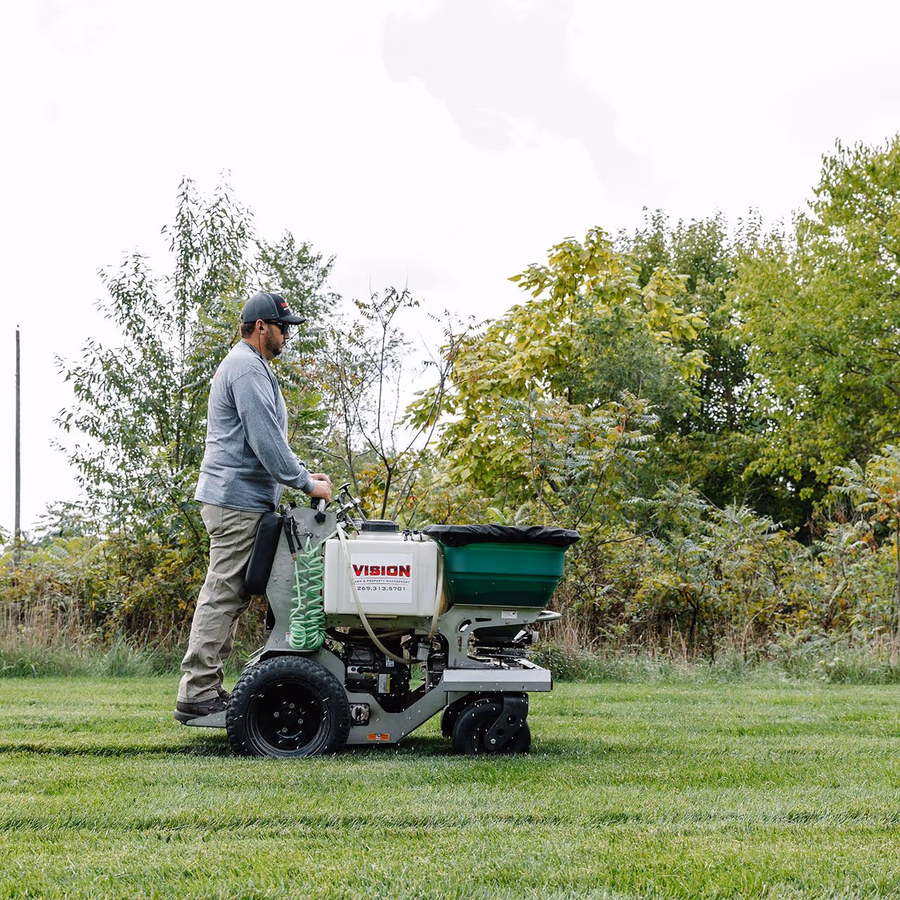 lawn fertilizer application service in Berrien County, Michigan by Vision Lawn and Property Management