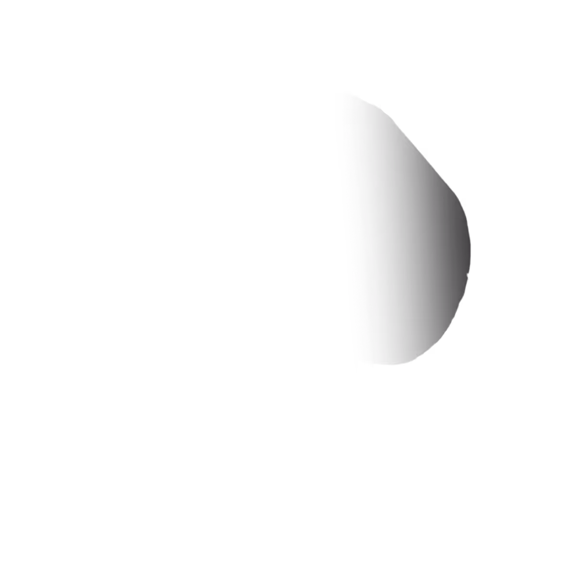 Stylized dark blue letter P with layered shadows on a transparent background.