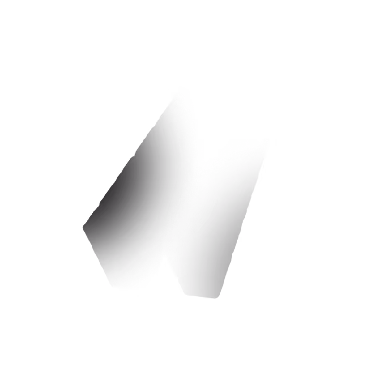 Abstract black ink splash forming curved wing-like shapes on a transparent background.