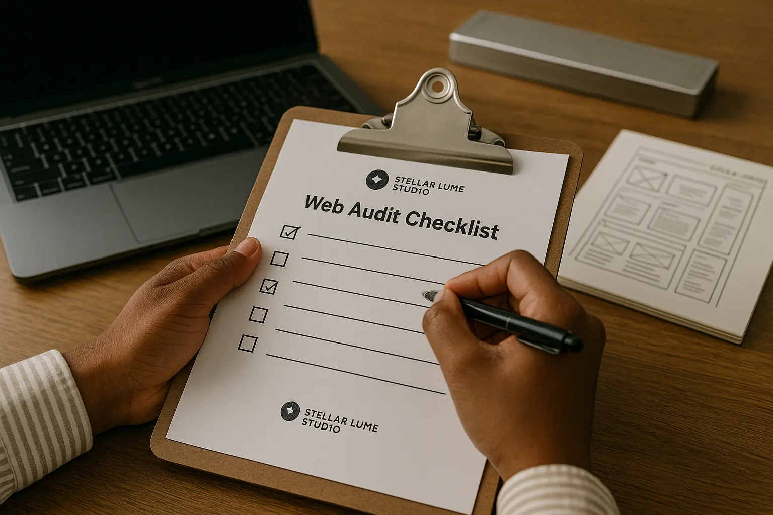 website audit checklist in progress