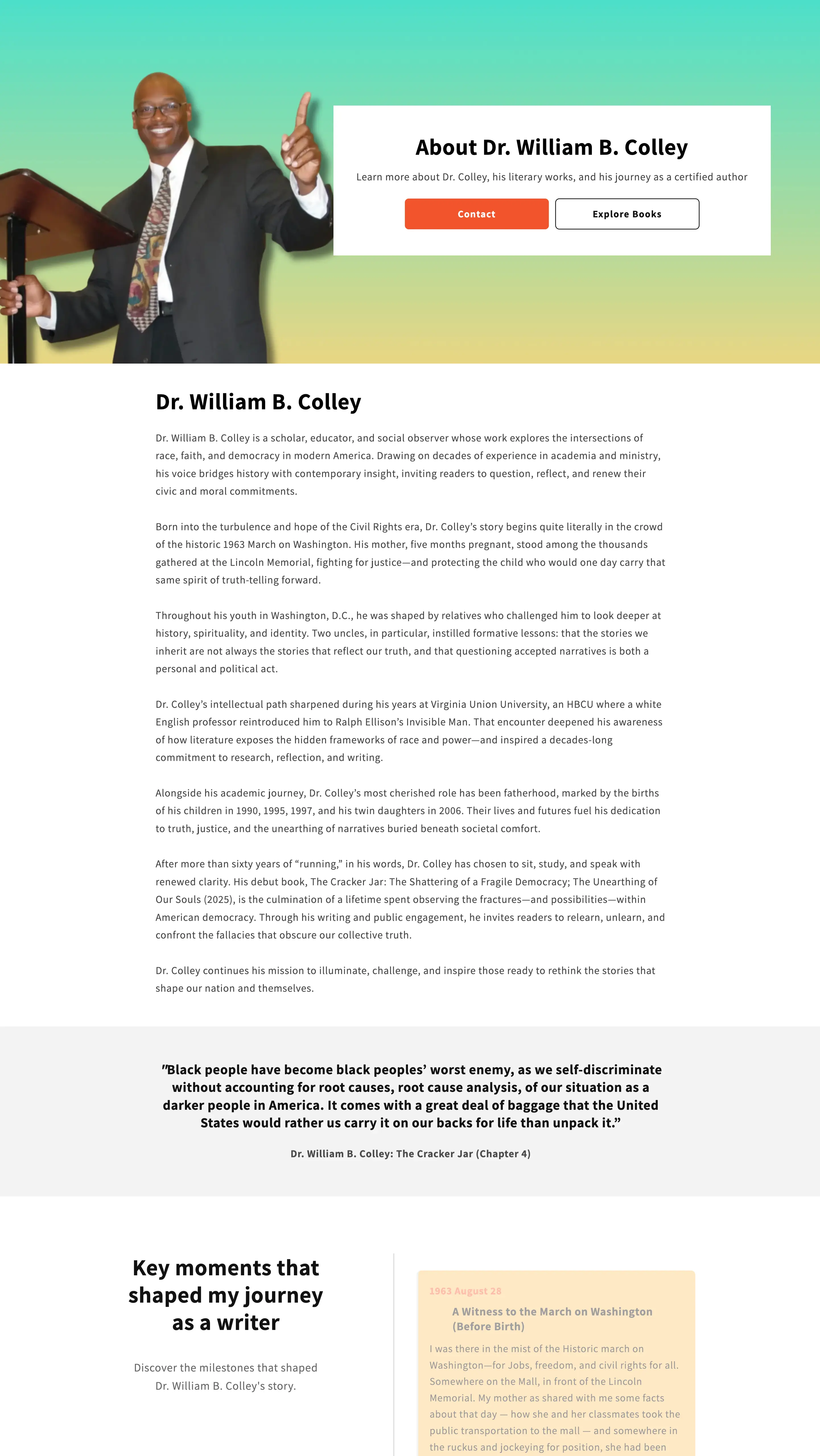 Dr. Will Colley Books about the author page