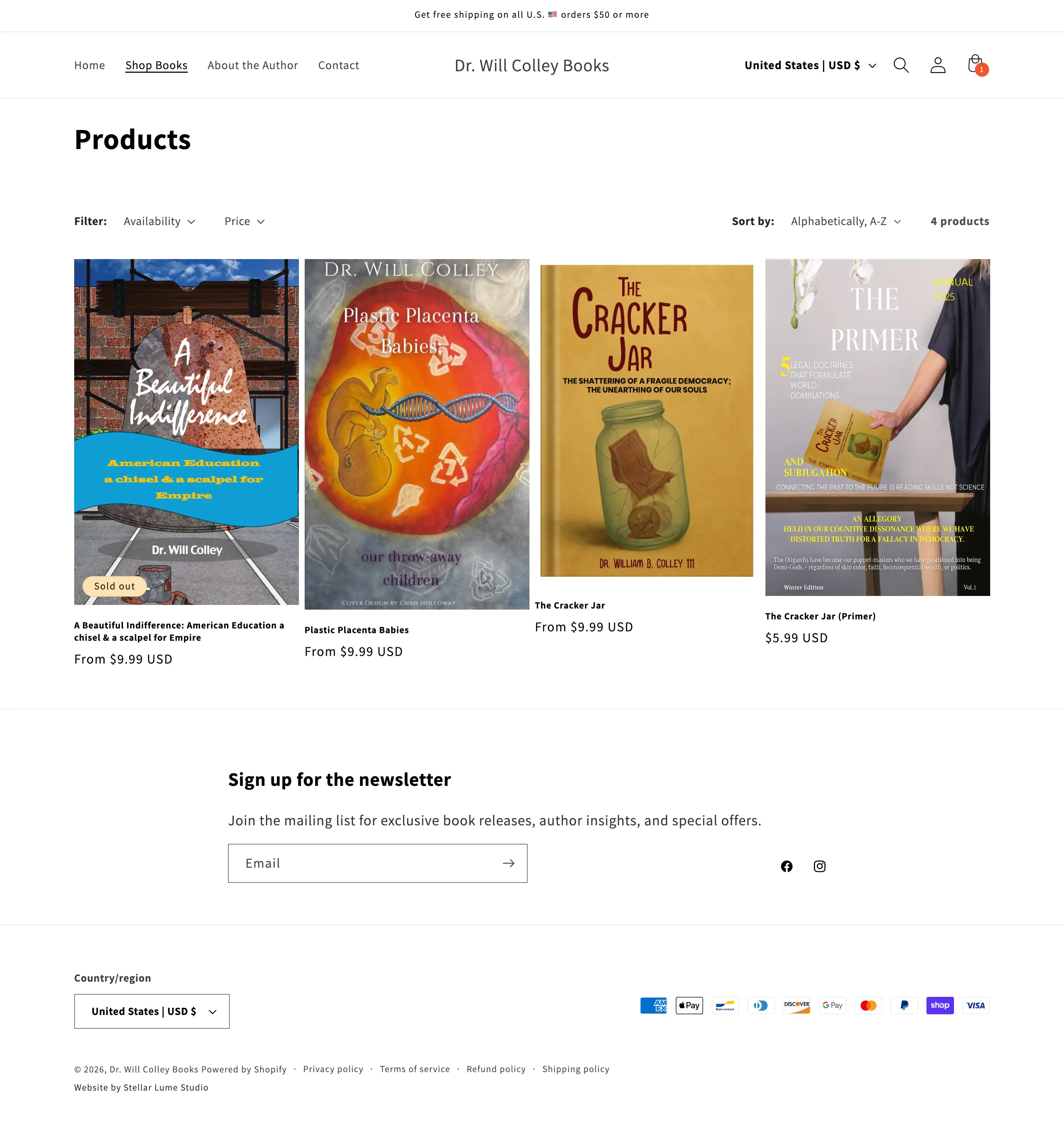 Dr. Will Colley Books shop page