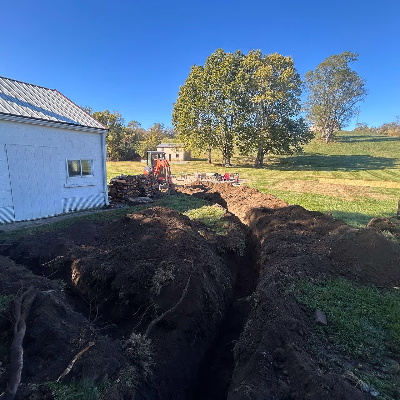 Culvert installation for proper driveway drainage
