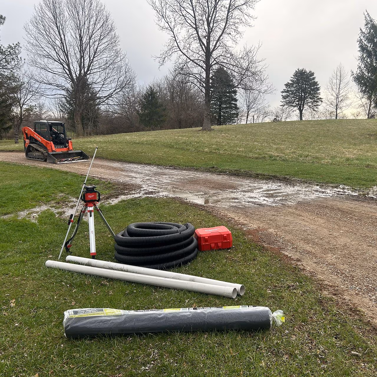 Yard drainage correction to prevent standing water