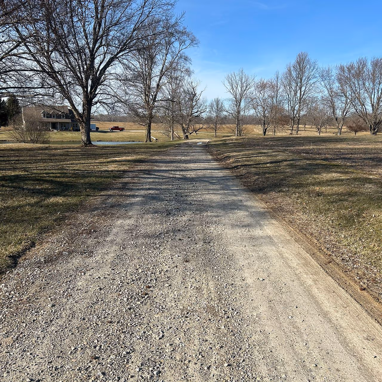 Professional driveway grading by Baker Outdoor Services