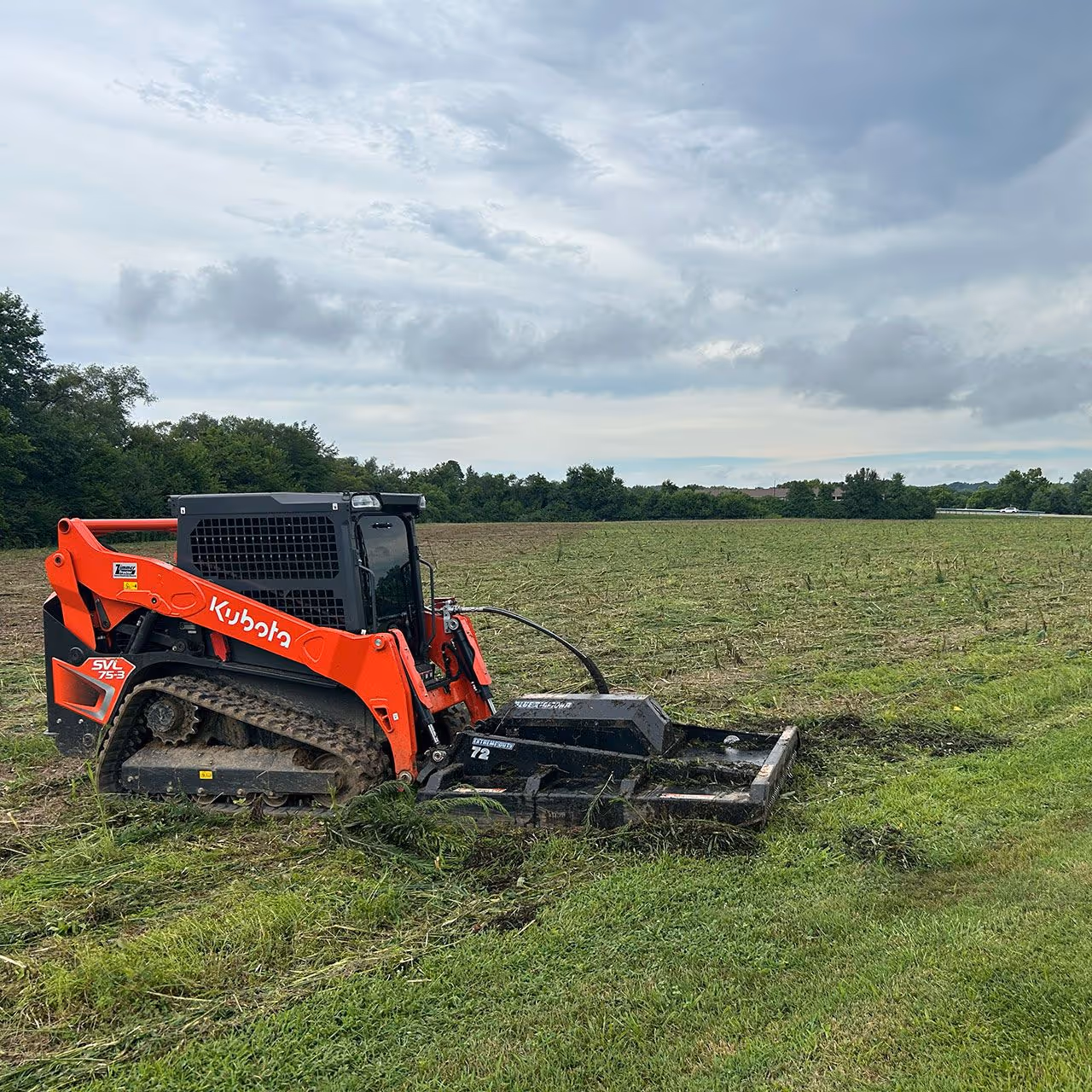 Land clearing excavation by Baker Outdoor Services