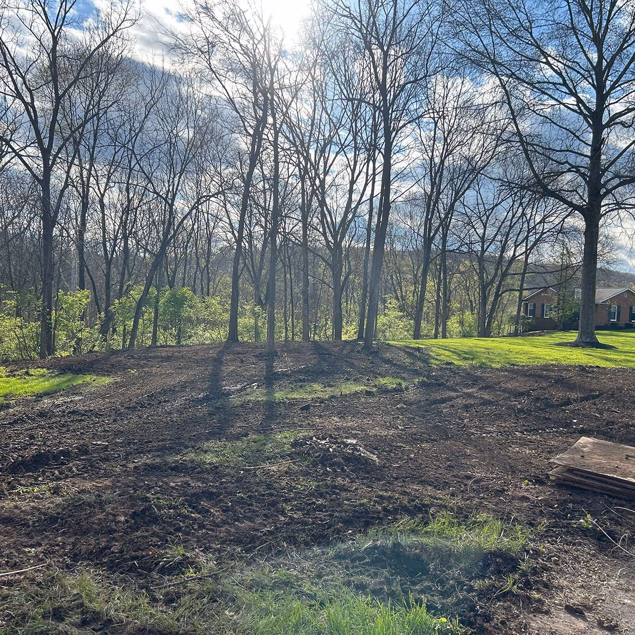 Lot clearing excavation by Baker Outdoor Services