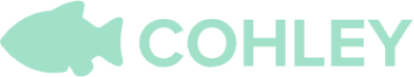 Cohley logo with stylized fish graphic