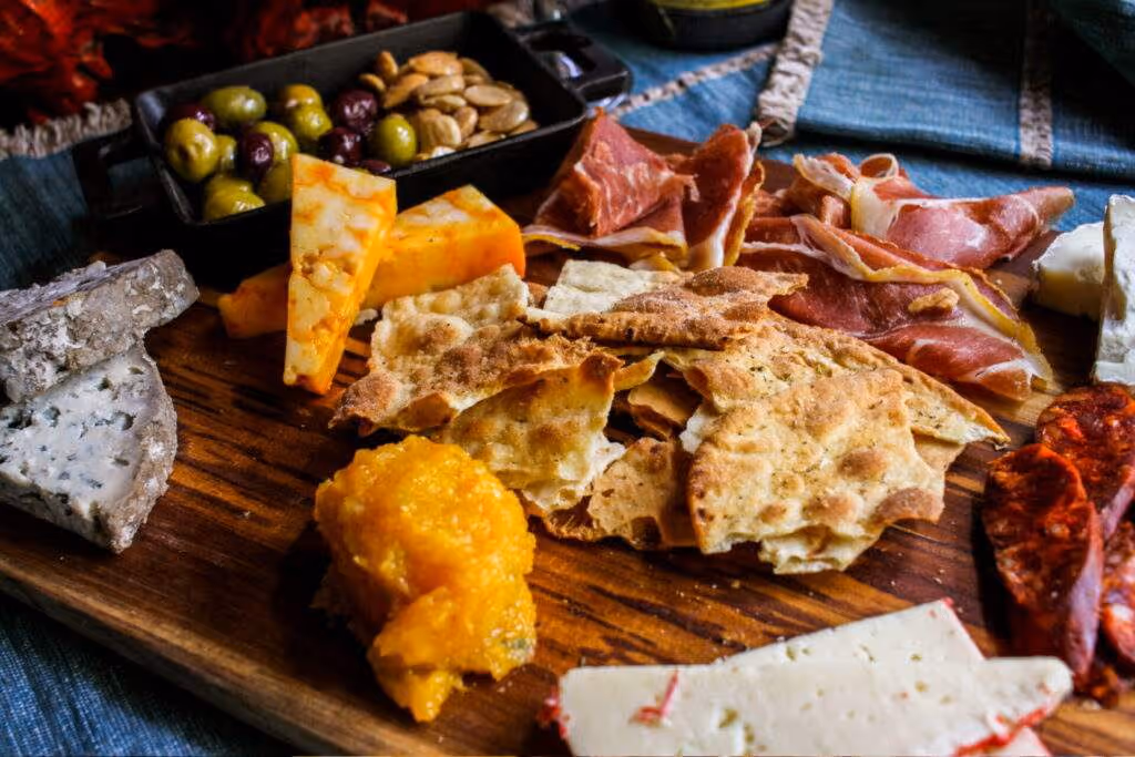 Example of charcuterie and cheese board