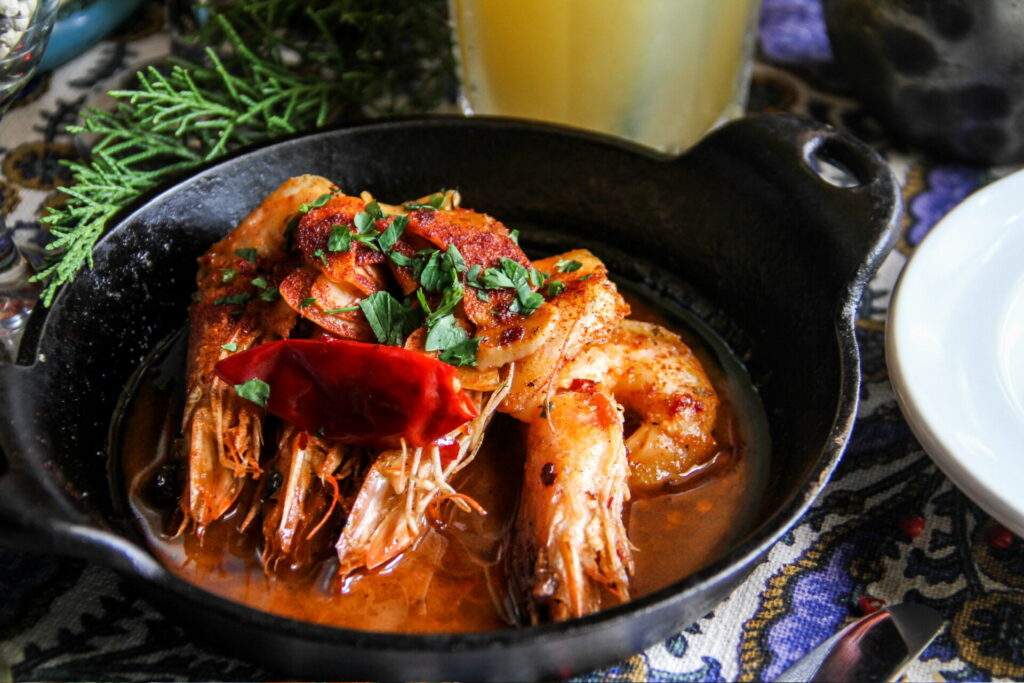 Example of Gambas al ajillo (Garlic Shrimp)