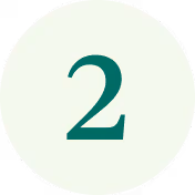 Green number 2 centered on a light circular background.