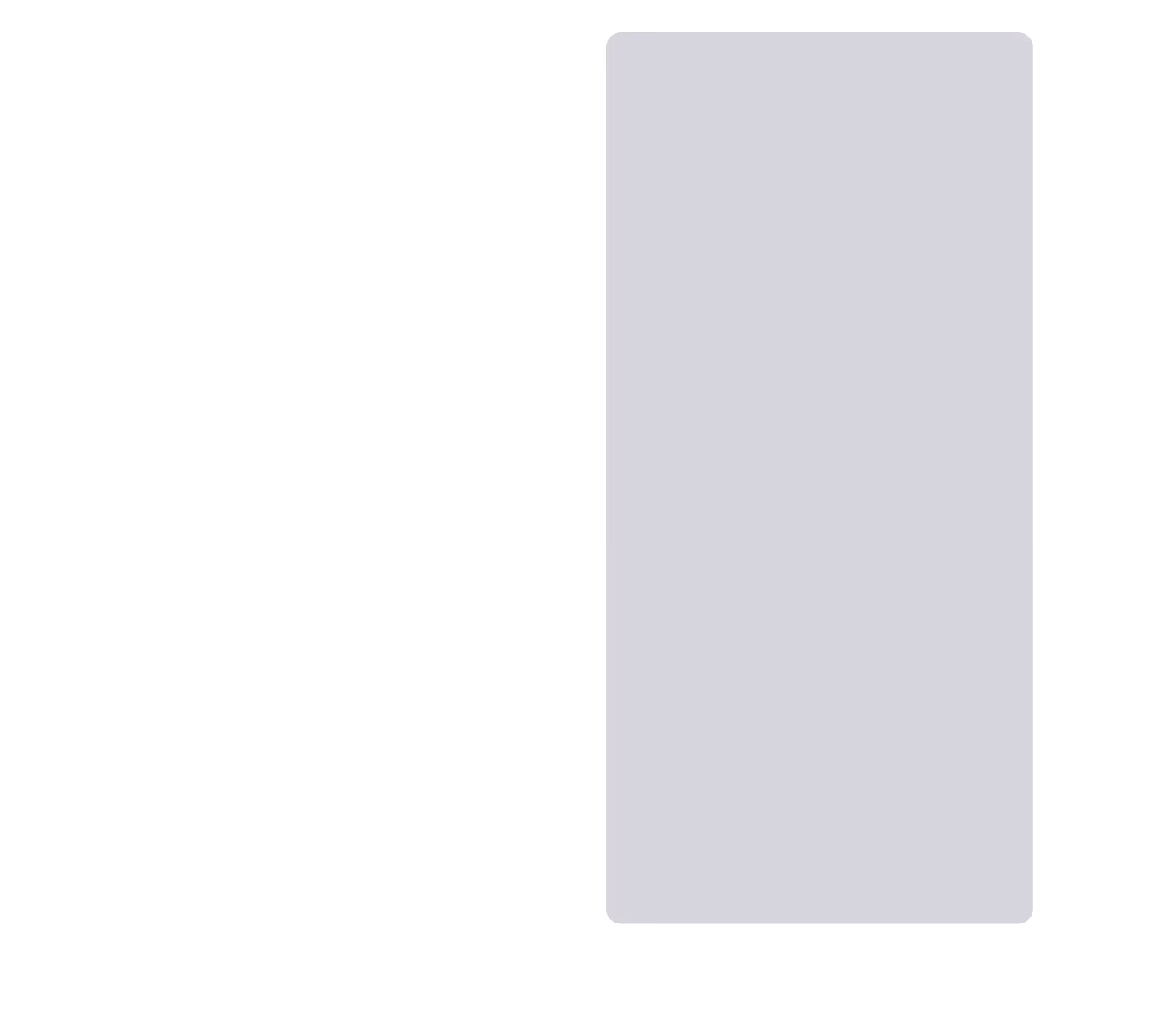 Mobile phone mockup with a blank grey screen on a white background.