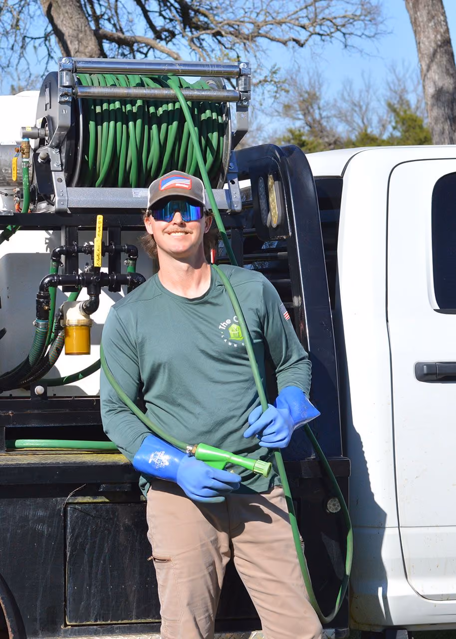 Owner of Bluebonnet Turf Co lawn care company in Cedar Park Leander and Liberty Hill Texas