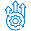 Main bleue avec engrenage représentant l'automatisation ou le contrôle technique